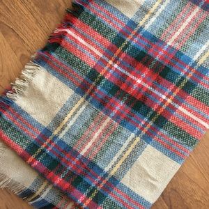 Plaid blanket scarf